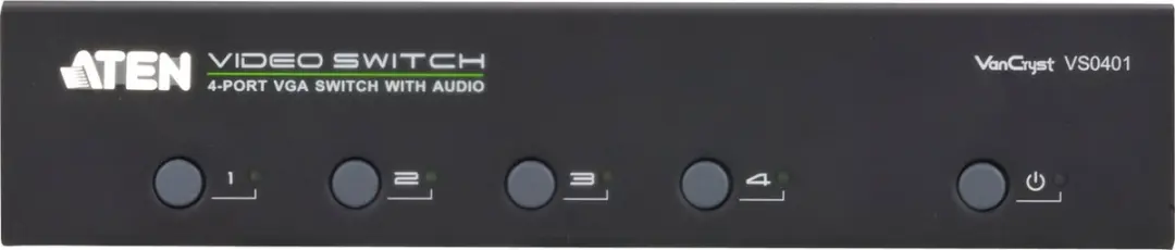 ATEN VS0401 VGA Switch 4-poorts - Audio/RS232 - Wit