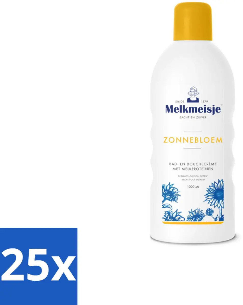 Melkmeisje Bad en Douche Crème Zonnebloem & Melk 1000ml