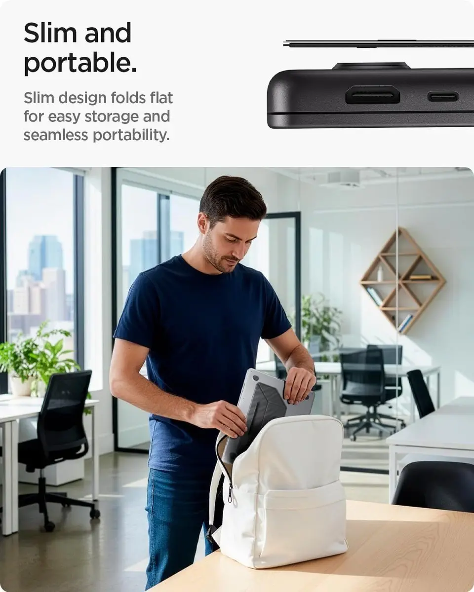 Spigen AMP10403 Laptopstandaard 16" - Zwart