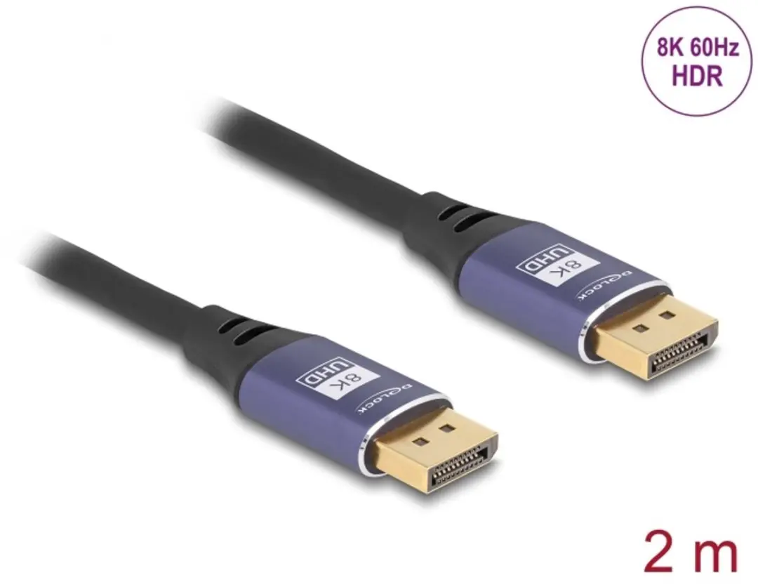 Delock DisplayPort Kabel 8K 60Hz 2m