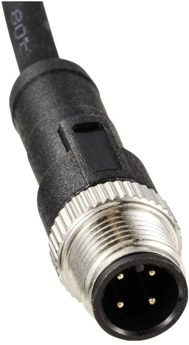 Tru Components TC-12833088 Sensor/Actuator M12 Kabel - 4-polig - 10m - Zwart