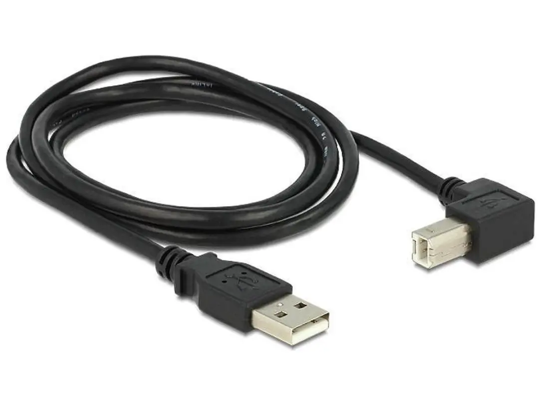 Delock USB 2.0 A Male naar B Male Kabel 1m - Zwart