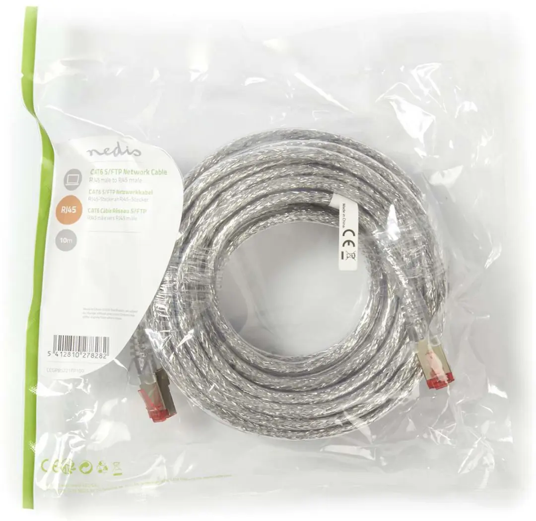 Nedis CAT6 Netwerkkabel 10m - S/FTP - RJ45 - Transparant
