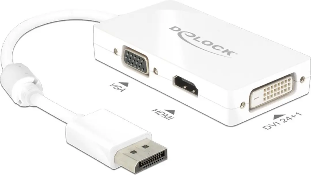 Delock DisplayPort naar HDMI/DVI/VGA Adapter