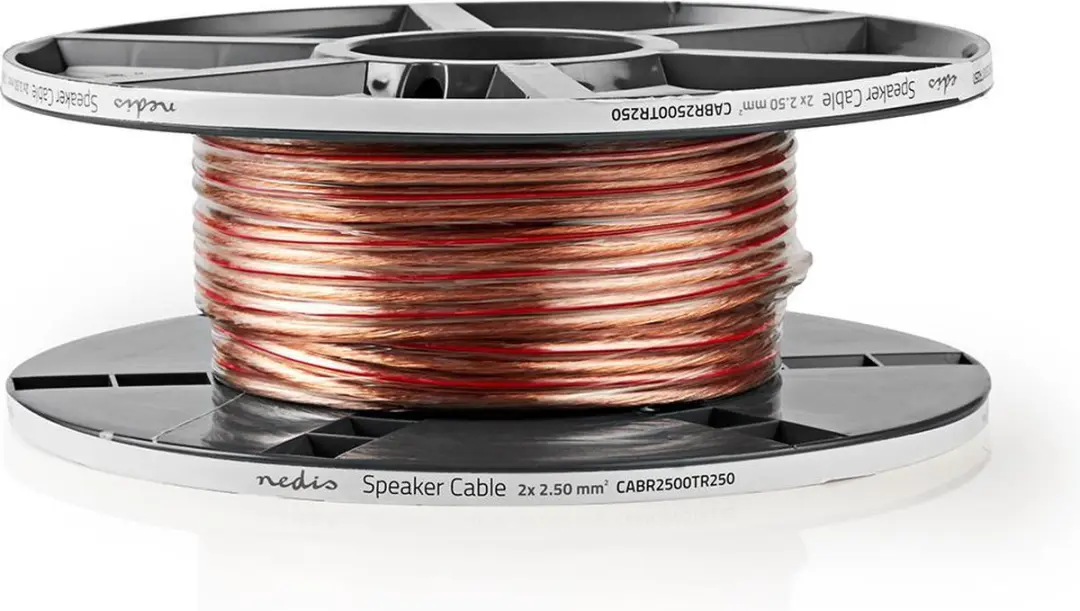Nedis Speaker-Kabel CABR2500TR250 - 2x2.50mm² - 25m - Koper - Transparant