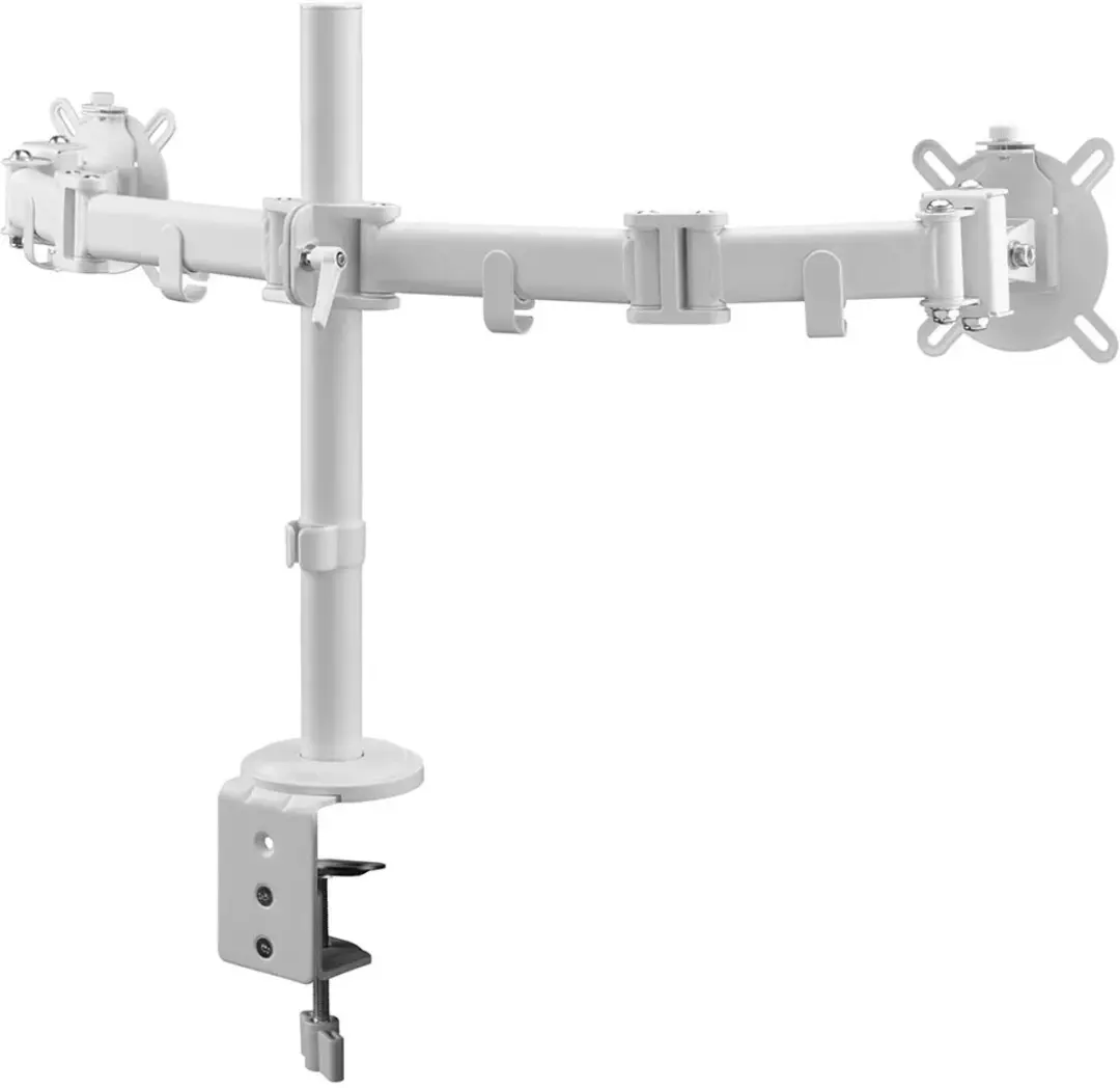 One For All DM2220 Dubbele Monitorsteun - VESA 100x100 - Wit