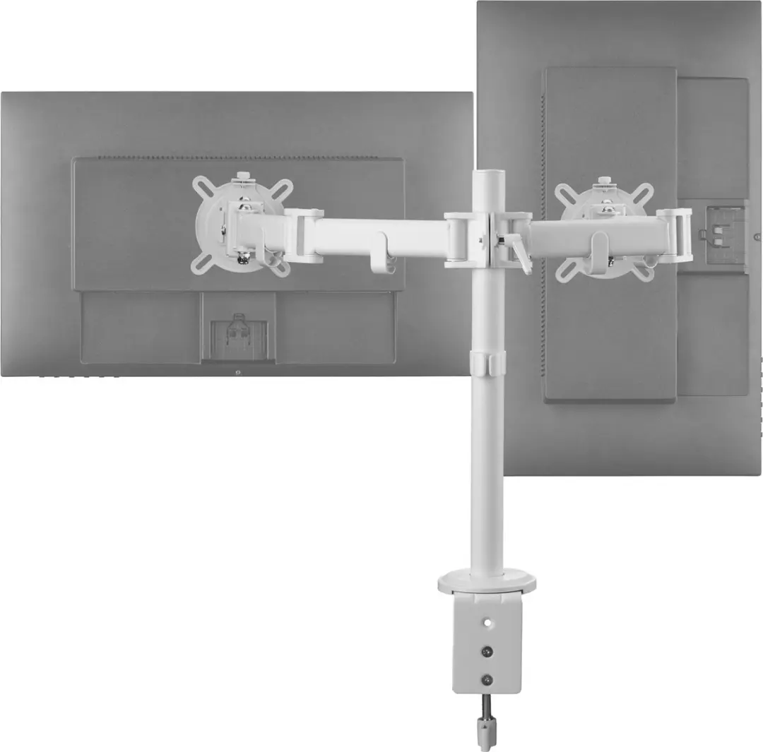 One For All DM2220 Dubbele Monitorsteun - VESA 100x100 - Wit - afbeelding 6 van 6