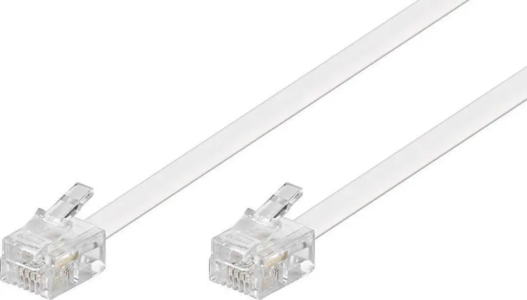 Goobay Telefoonkabel RJ11 Wit