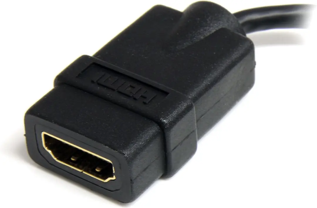 Startech HDMI-naar-HDMI Micro F/M Adapterkabel 12cm - Zwart