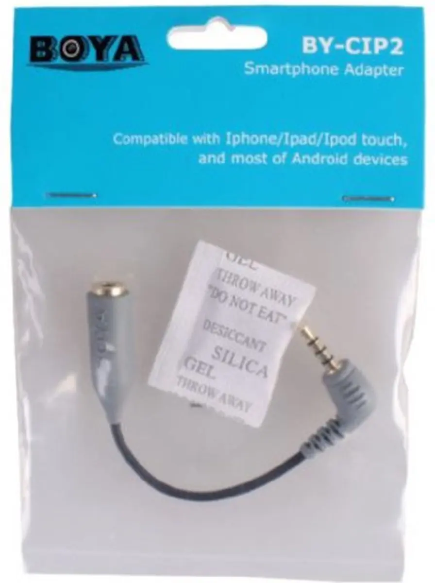 Boya By-cip Audio-adapter TRS/TRRS - Grijs - afbeelding 6 van 6