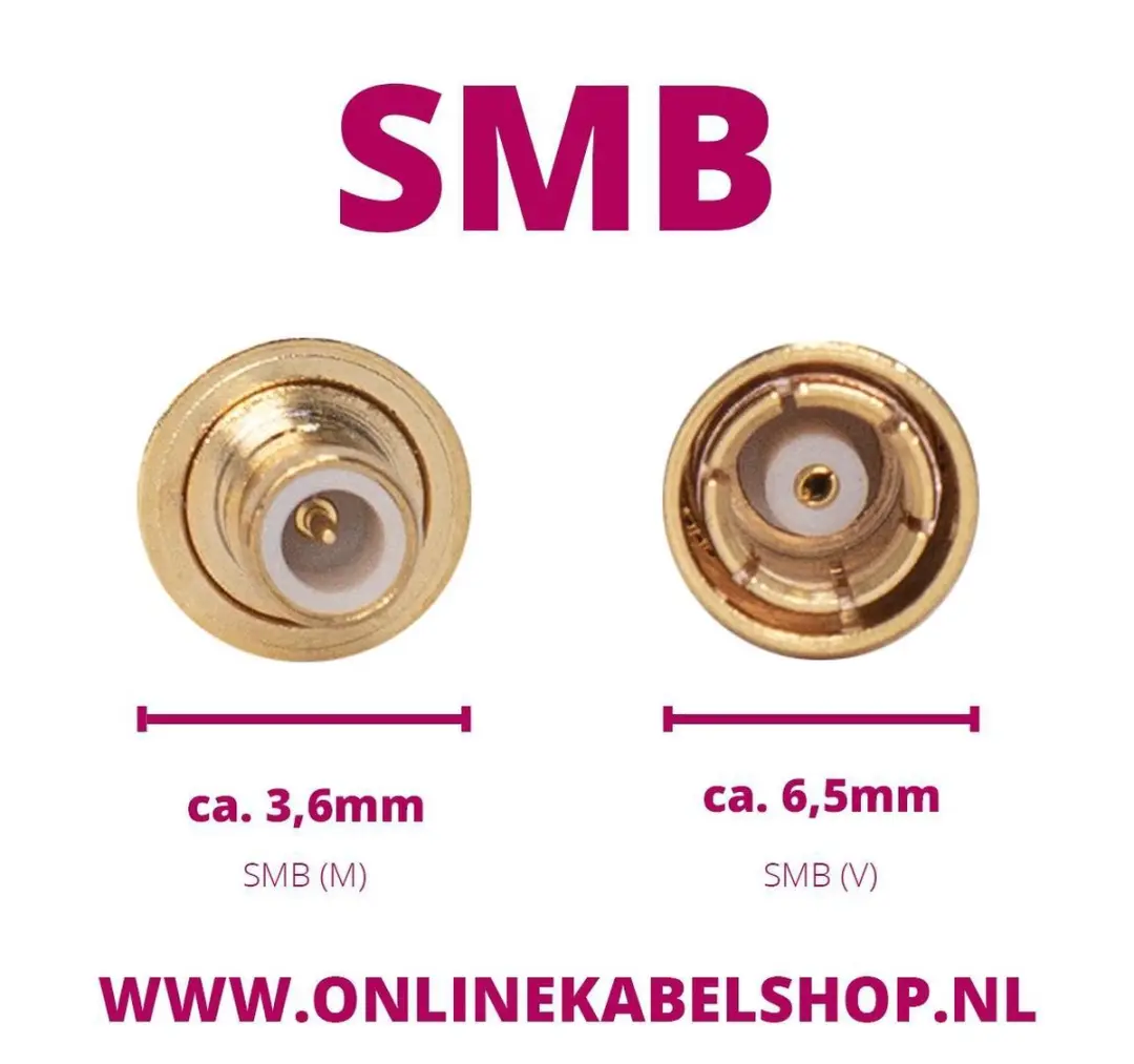 Delock SMA naar SMB Kabel RG-174 3m - Zwart