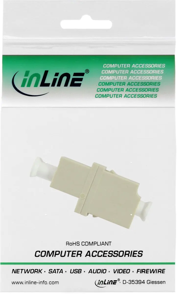 InLine LC Duplex MM Kabelkoppelstuk - Beige