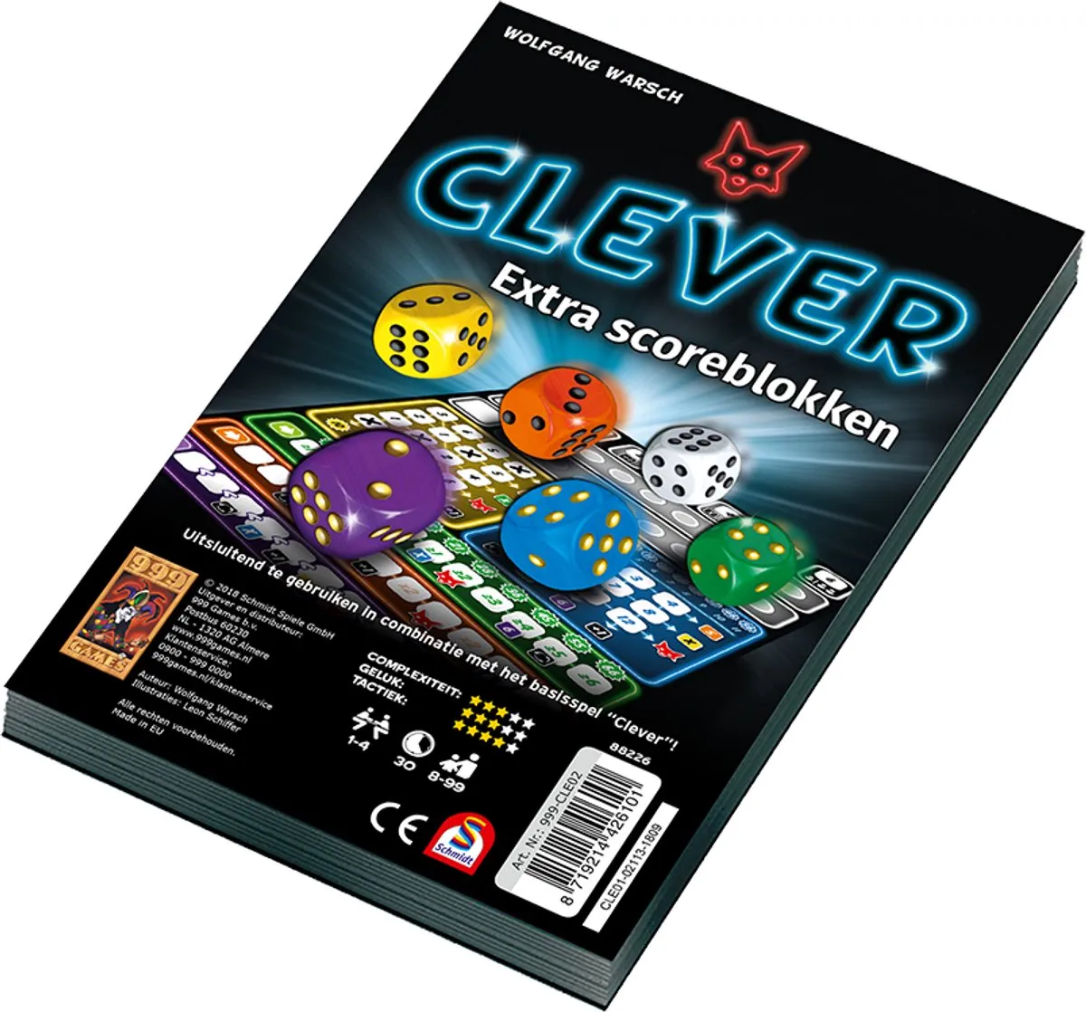 999 Games Clever Dobbelspel ACTIE-BOL05 - Multi