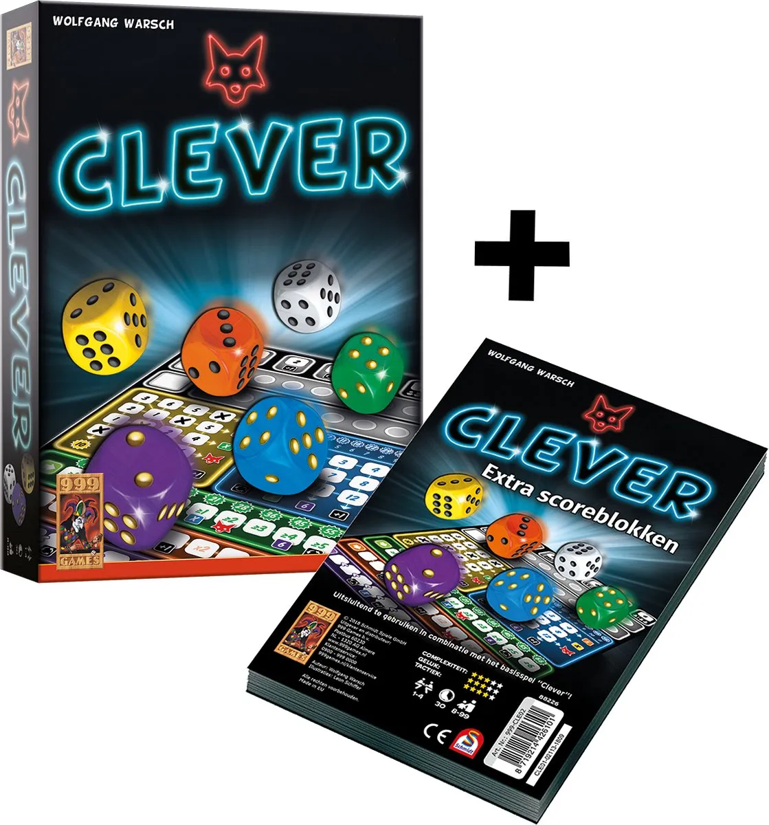 999 Games Clever Dobbelspel ACTIE-BOL05 - Multi