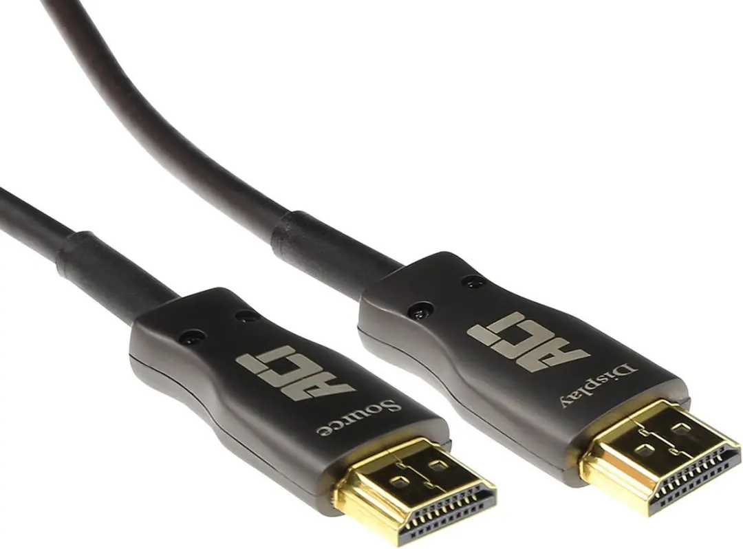 ACT HDMI Glasvezelkabel AK4118 15m - 4K@30Hz - 18Gbps - Zwart