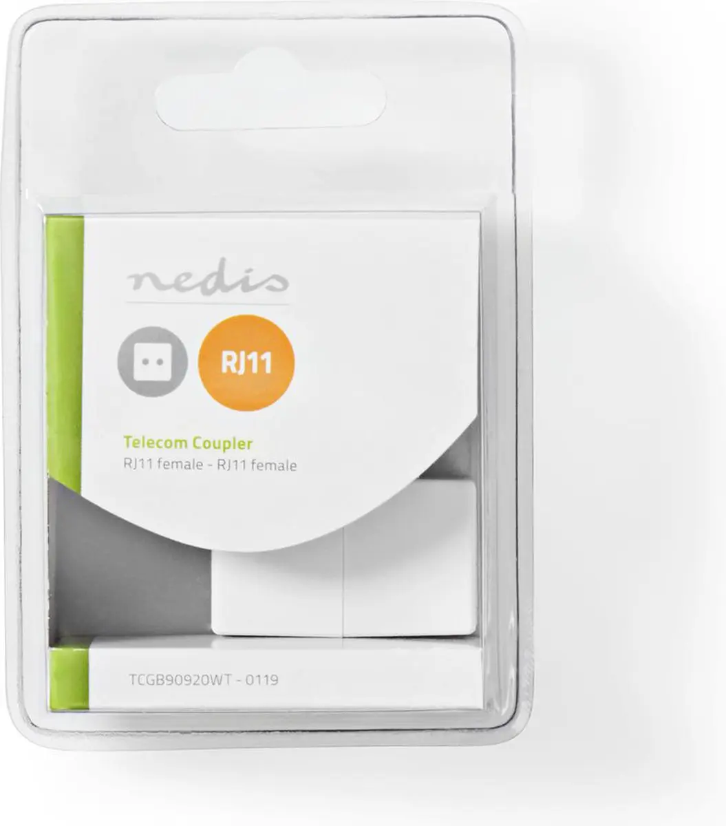 Nedis TCGB90920WT Telecom Koppelaar RJ11 Vrouwelijk - Wit