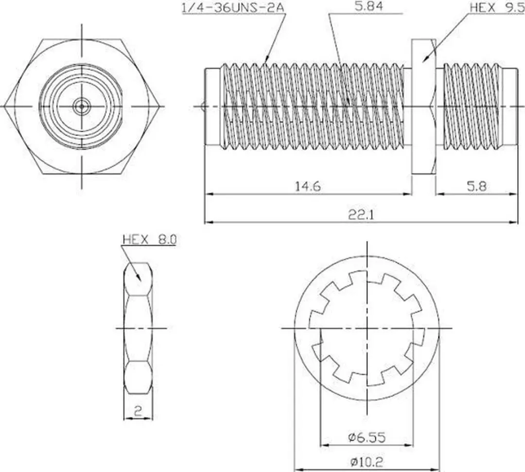 Delock RP-SMA naar SMA Adapter 50 Ohm 3 GHz - Goud
