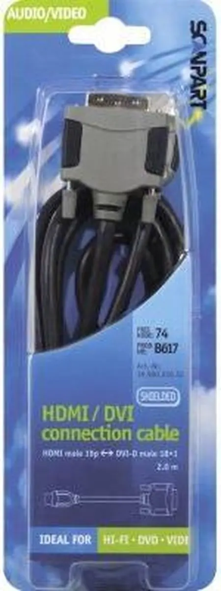 Scanpart HDMI/DVI Kabel - Zwart