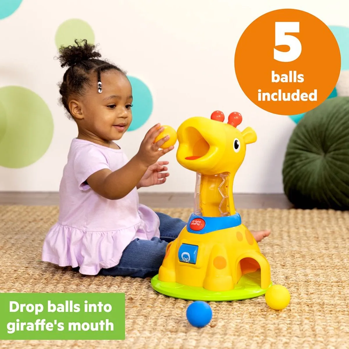 Bright Starts Baby Activity Spinnin' Spots Giraffe - Multicolor