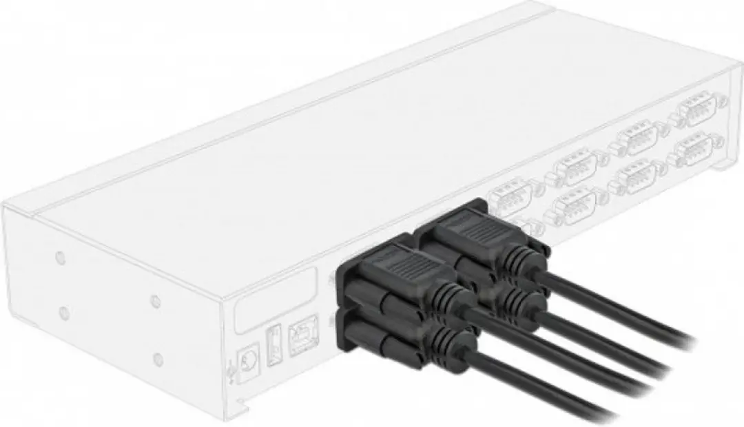 Delock RS-232 D-Sub9 Female-Female Null Modem Kabel 2m - Zwart