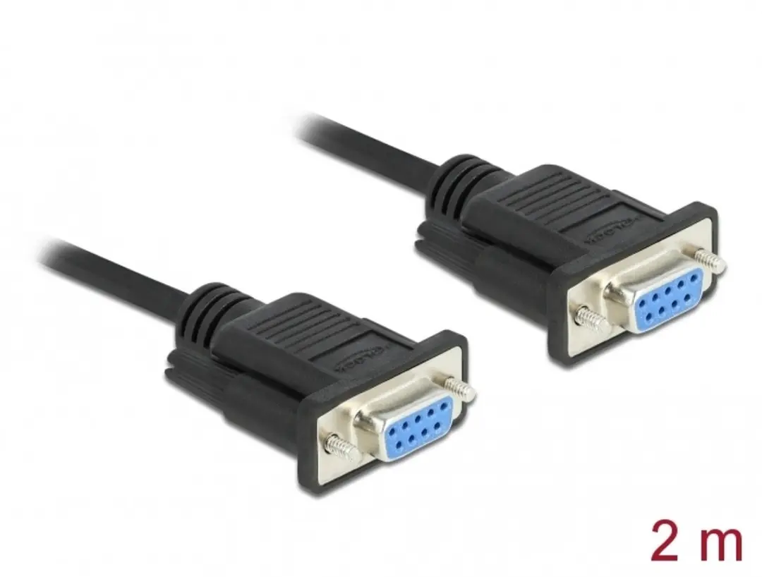 Delock RS-232 D-Sub9 Female-Female Null Modem Kabel 2m