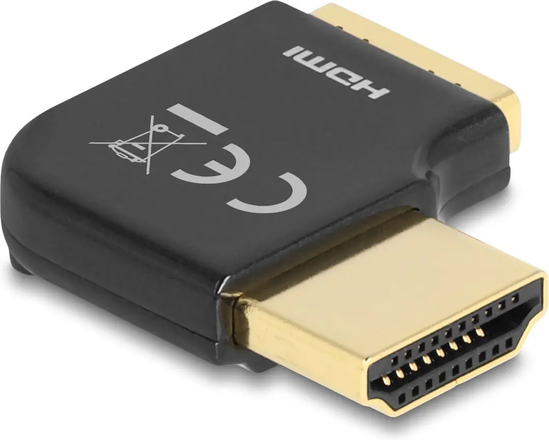 Delock HDMI Adapter Mannelijk naar Vrouwelijk 90° 8K 60Hz