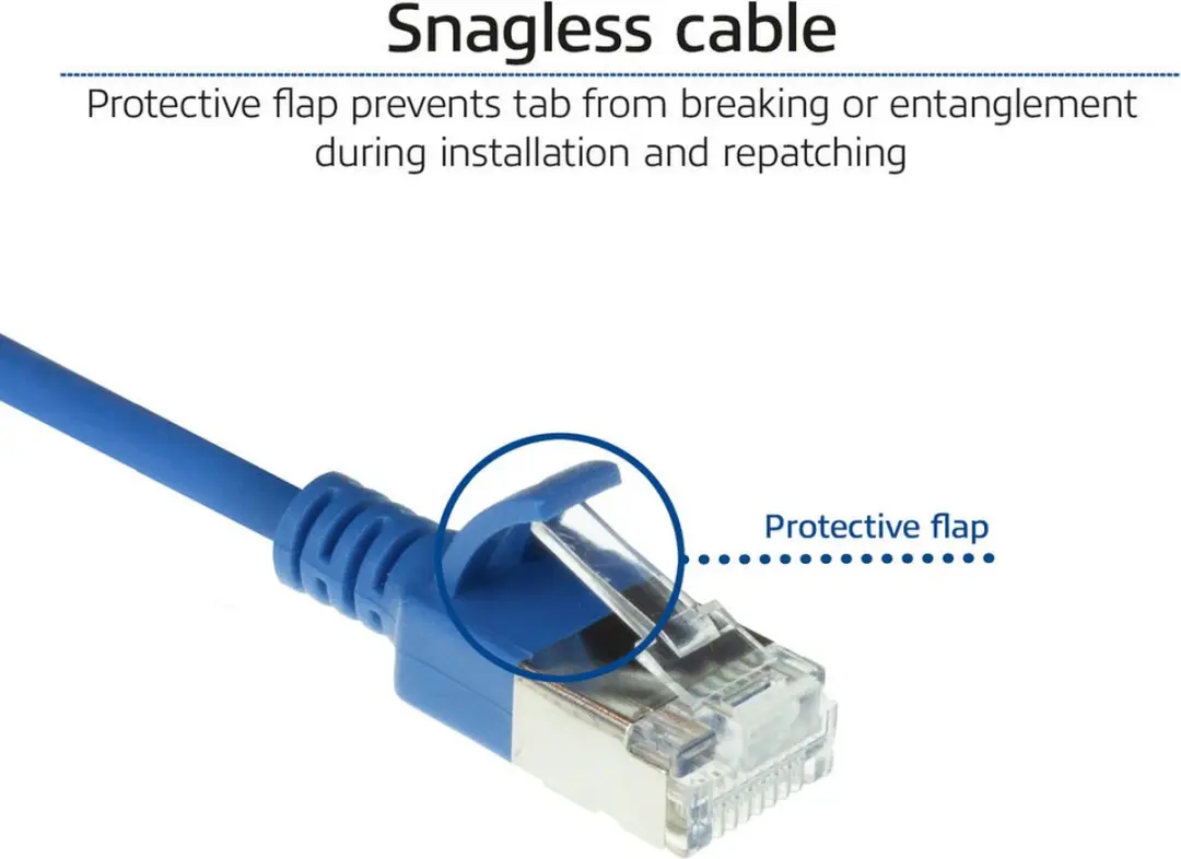 ACT Blauwe LSZH U/FTP CAT6A Patchkabel 10m - Snagless RJ45