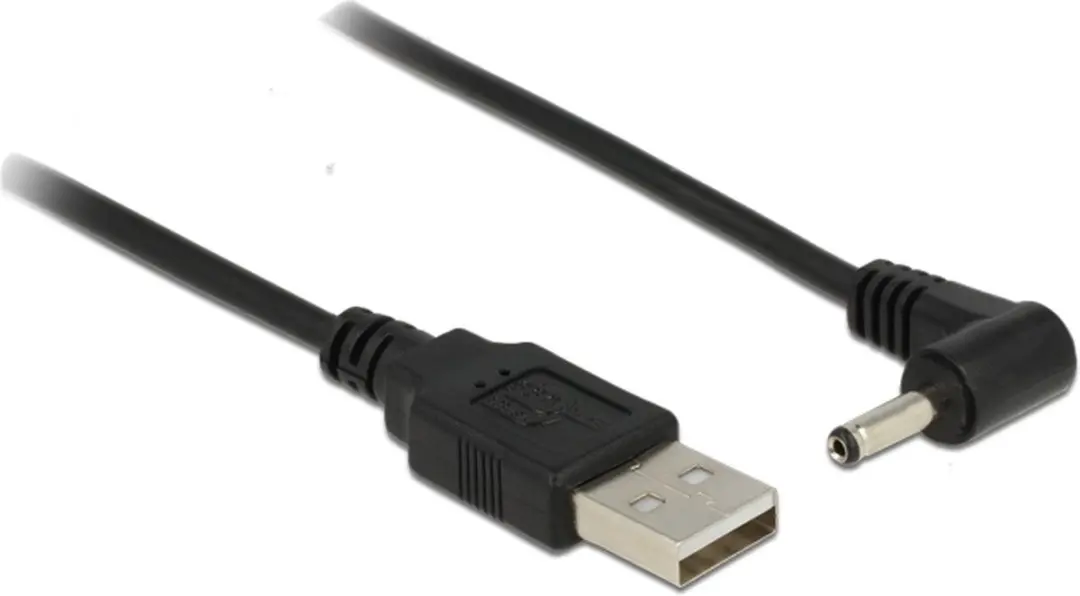 Delock USB-A naar DC 3,5x1,35mm Kabel - Haaks - 1,5m - Zwart - afbeelding 6 van 6