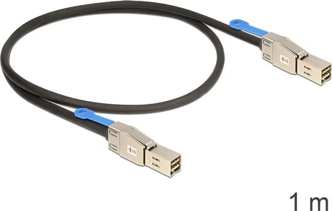 Delock Mini-SAS HD SFF-8644 Kabel 1m - Zwart