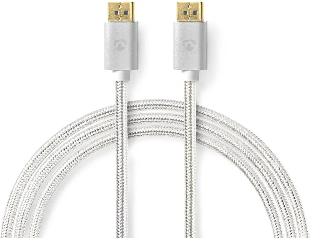 Nedis DisplayPort Kabel 8K@60Hz - 2m - Verguld - Zilver