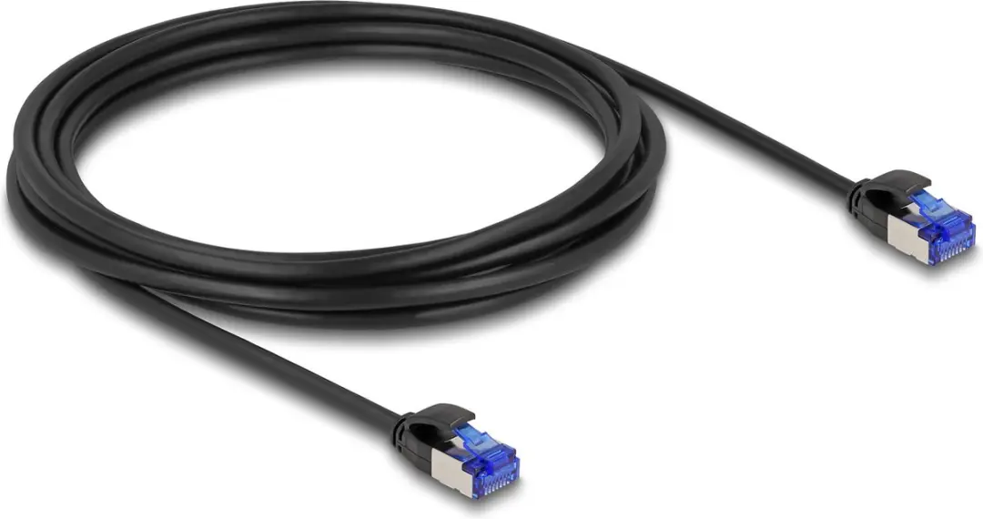 Delock RJ45 Cat.6A S/FTP Netwerkkabel 3m - Zwart