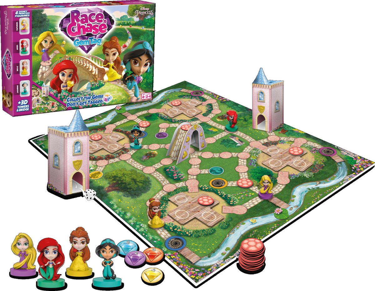 Disney - Disney Princess Race 'n Chase Gem Tag - Familiespel - Bordspel