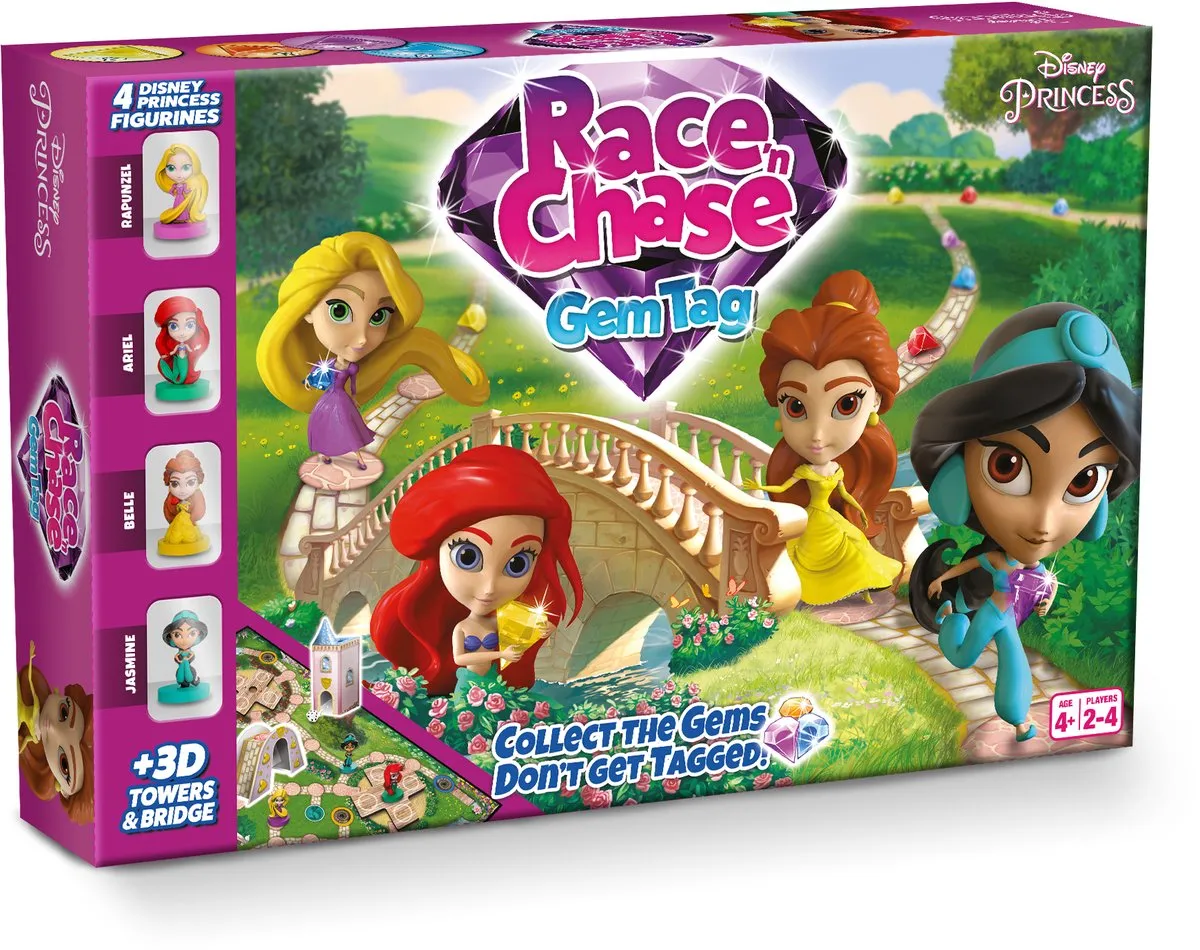 Disney Princess Race 'n Chase Gem Tag Bordspel - 2-4 Spelers