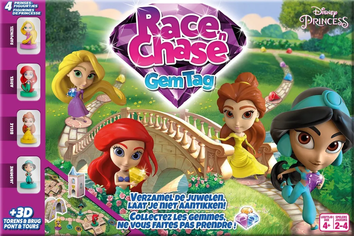 Disney Princess Race 'n Chase Gem Tag Bordspel