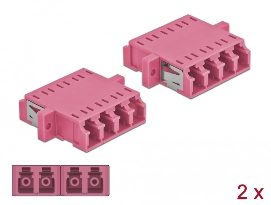 Delock LC Quad Female naar LC Quad Female Multimode Kabelkoppelaar