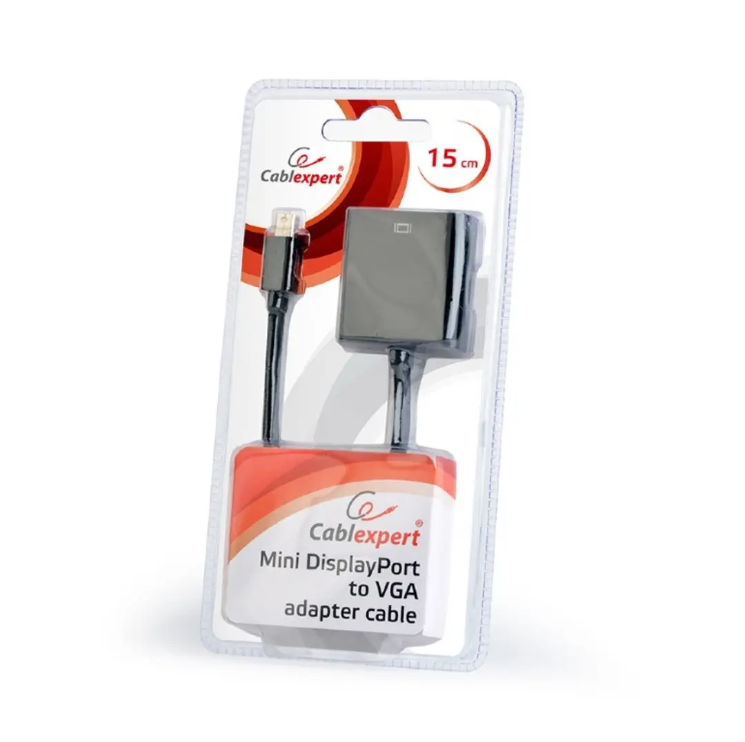Gembird Mini DisplayPort naar VGA Adapterkabel 15cm - Zwart