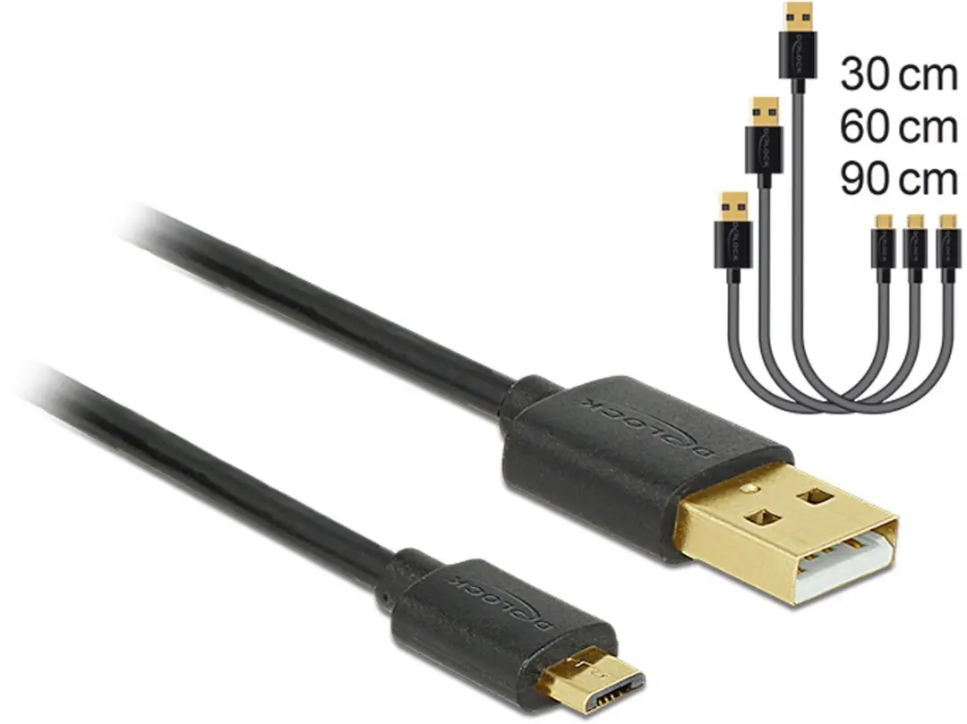 Delock USB 2.0 Type-A naar Micro-B Kabel