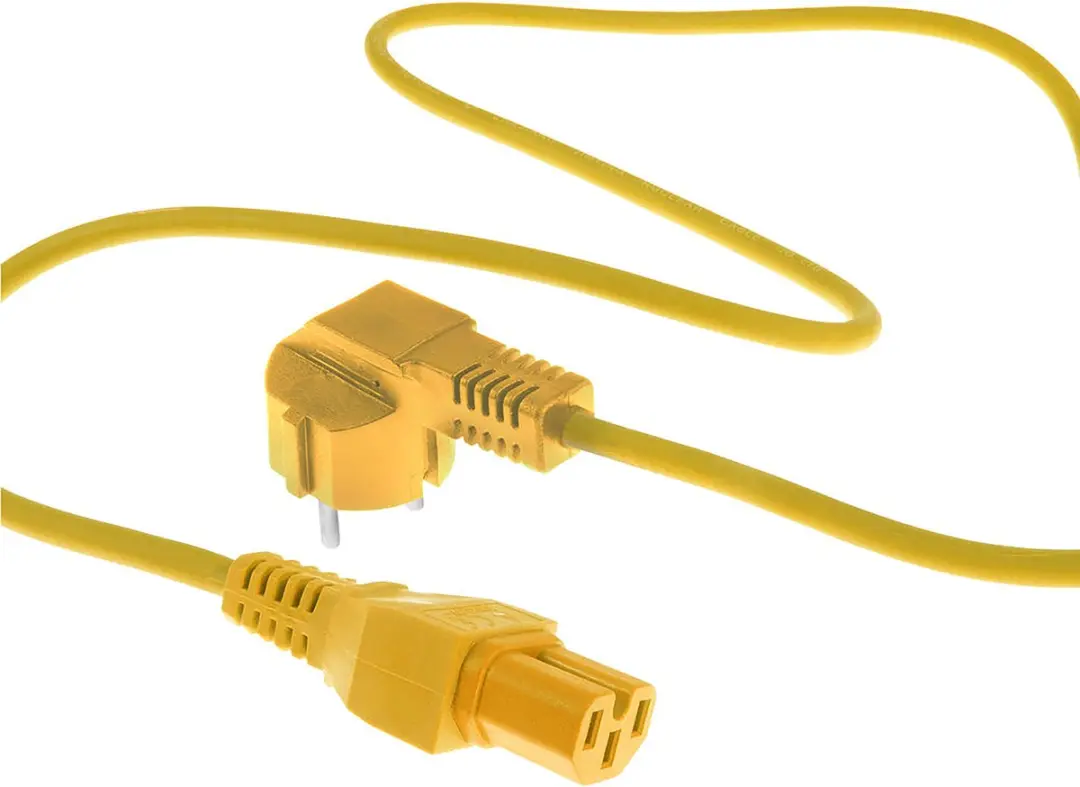 ACT AK5321 Netsnoer Schuko CEE 7/7 - 2m - Geel