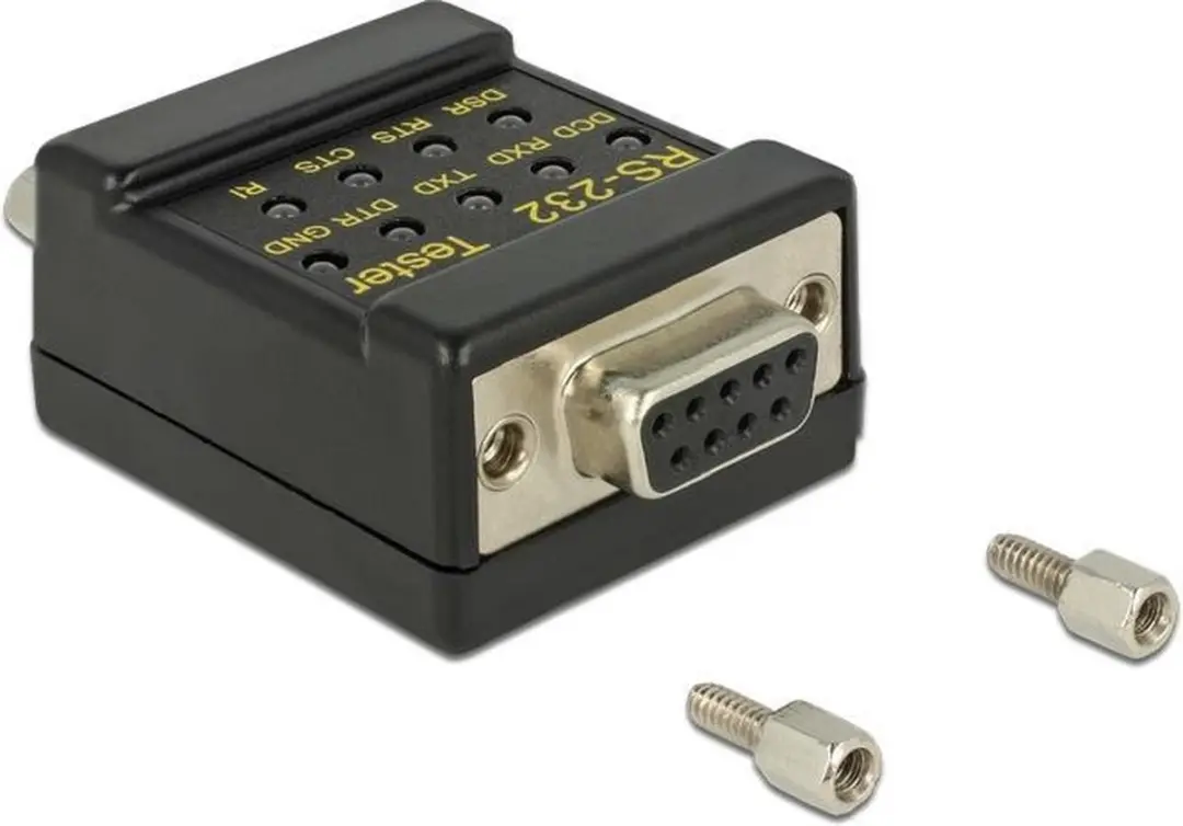Delock RS-232 Tester DB9 Female naar Male - Zwart