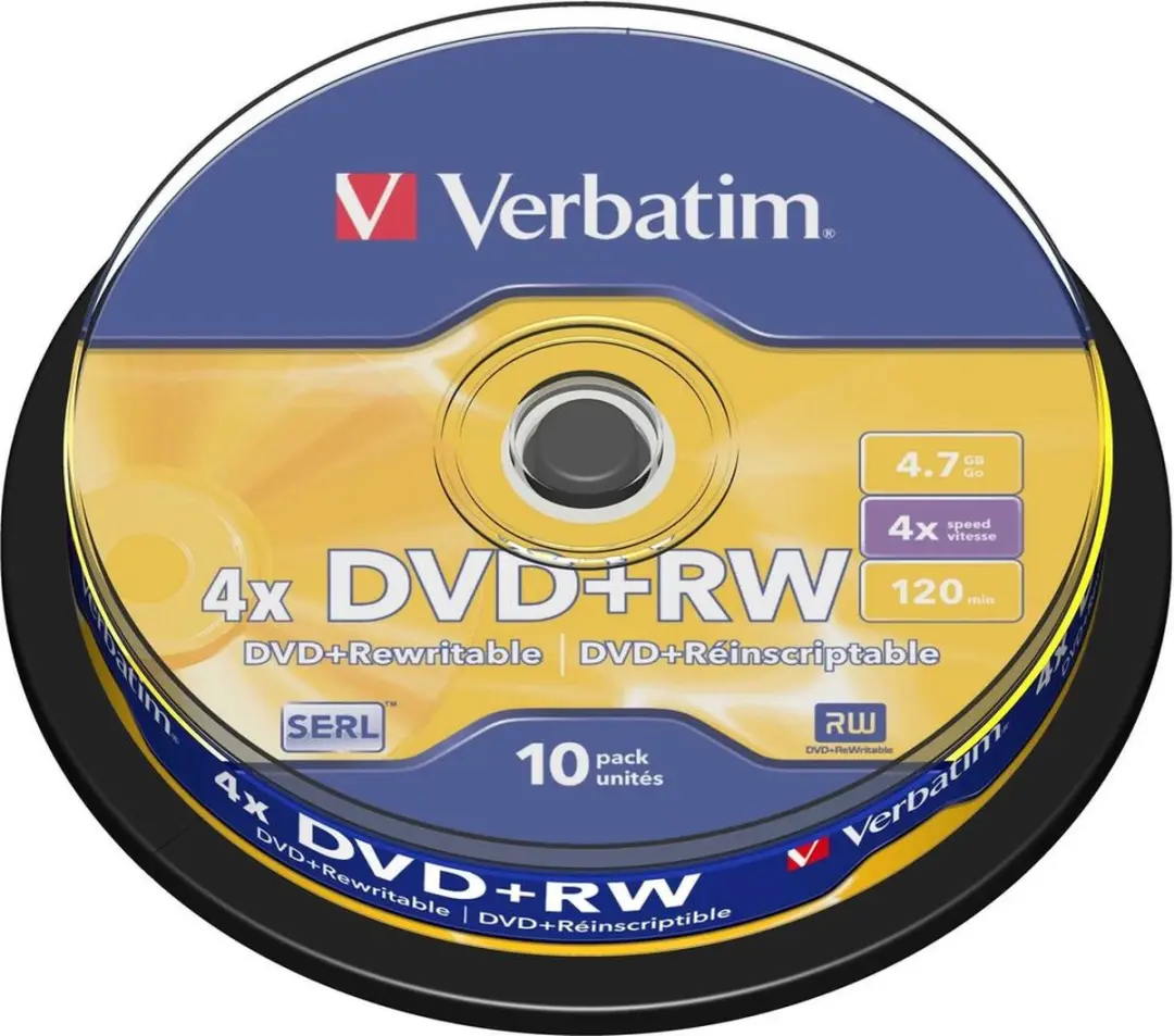 Verbatim DVD+RW 4,7GB 4x - 4 Stuks