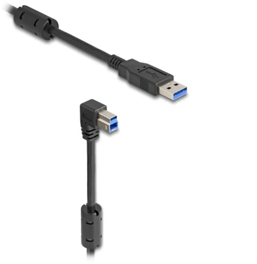 Delock USB-A naar USB-B haaks 5Gbps kabel 1m