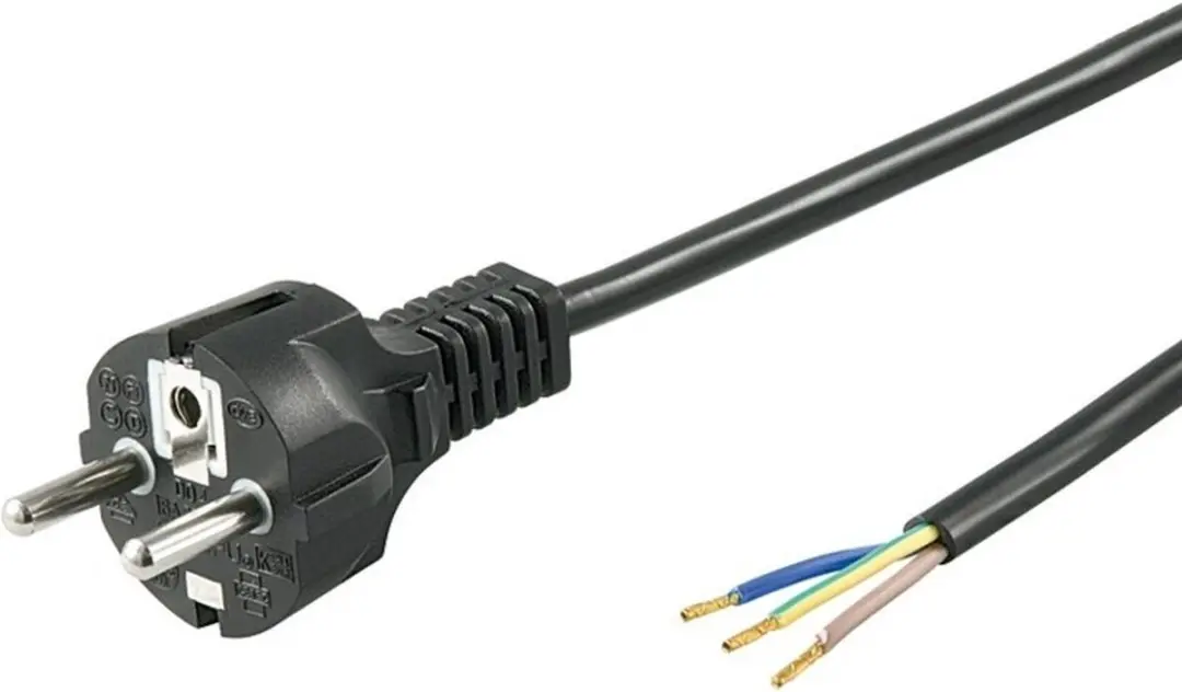 Roline Geaarde Stroomkabel 230VAC 1,8m - Zwart