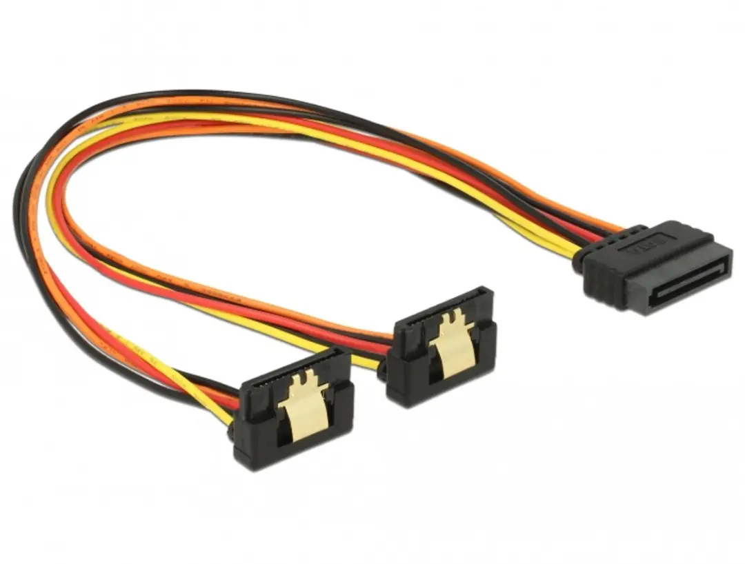 Delock SATA 15-pin Power Kabel - 2x Vrouwelijk 30cm - Meerkleurig
