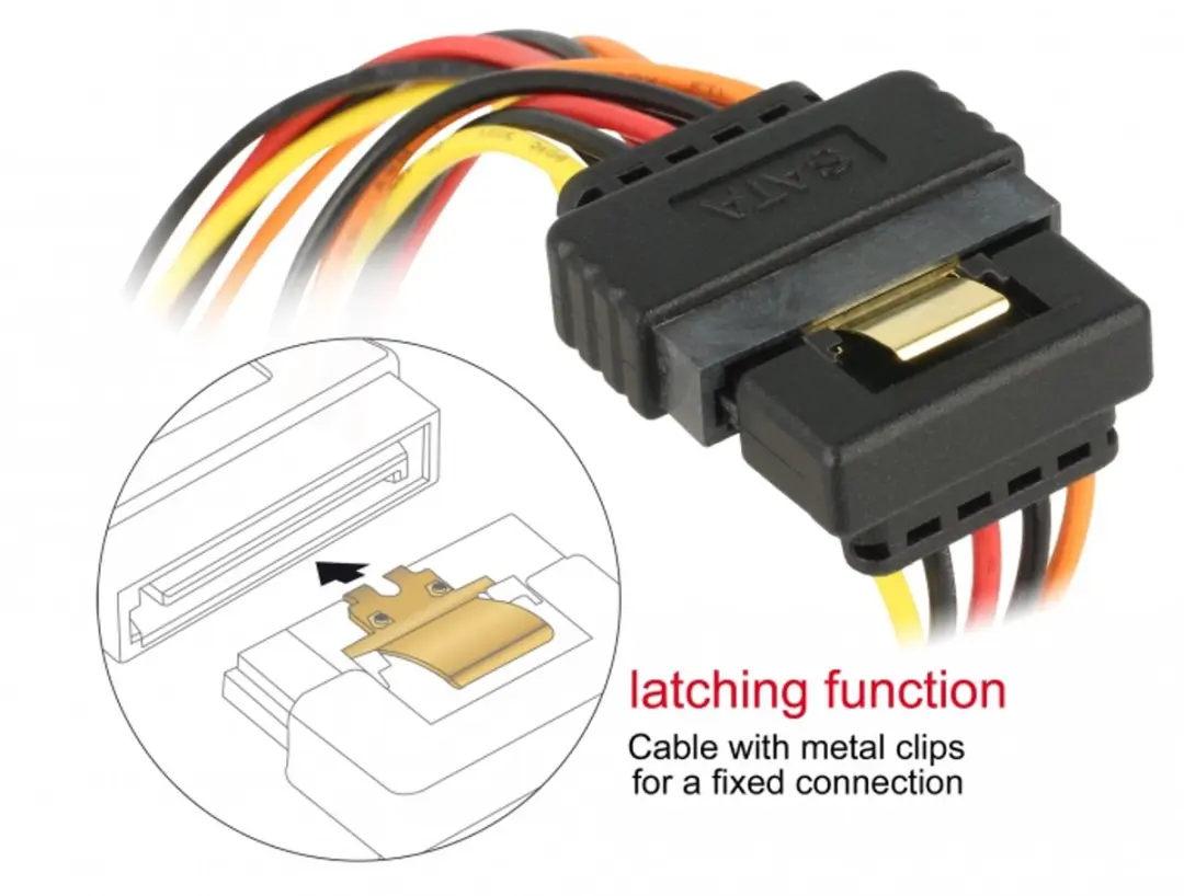 Delock SATA 15-pin Power Kabel - 2x Vrouwelijk 30cm - Meerkleurig
