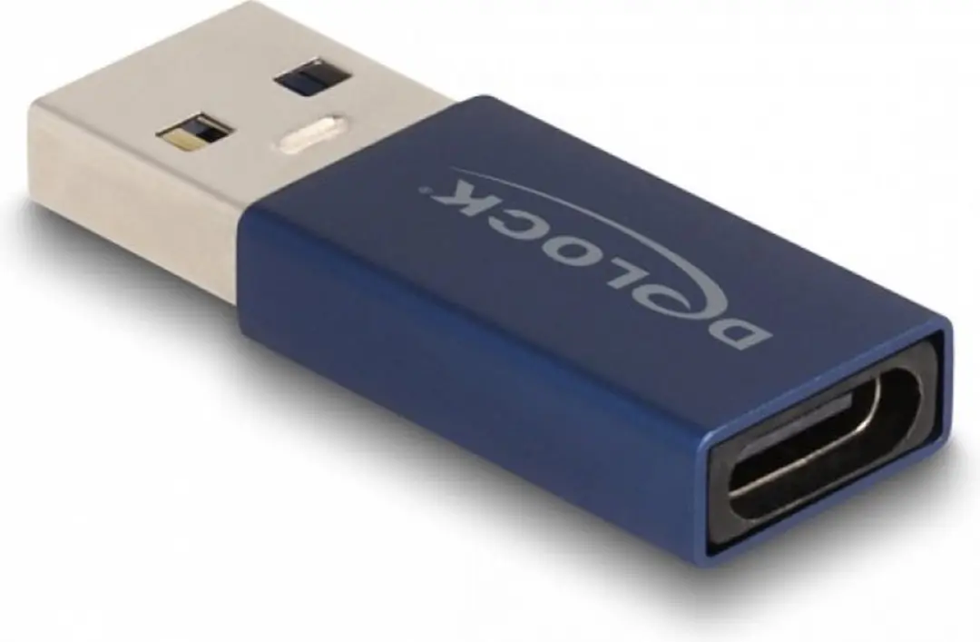 Delock USB 10Gbps Adapter Type-A naar Type-C - Blauw