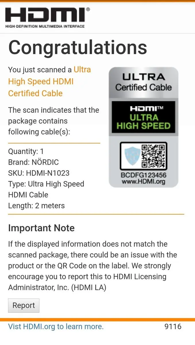NÖRDIC HDMI-N1023 HDMI 2.1 Kabel 8K 60Hz - 2m - Rood/Zwart