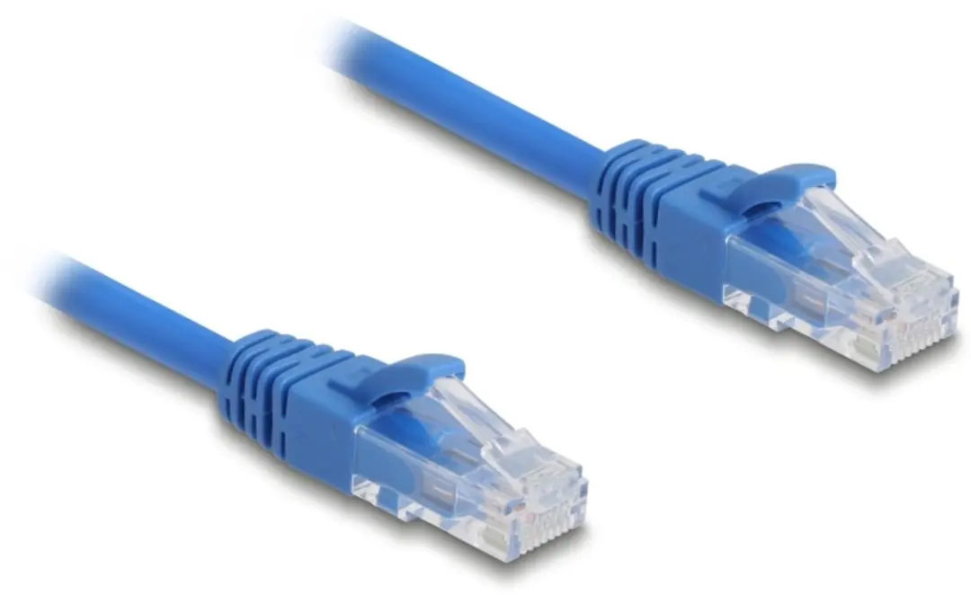 Delock RJ45 Coiled Kabel Cat.6 Blauw 0.6-1.2m