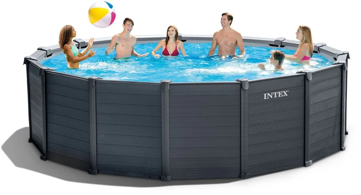 Intex Graphite Panel Zwembad 488x122cm - 19.16m³