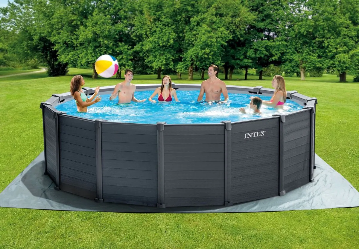 Intex Graphite Panel Zwembad 488x122cm - 19.16m³