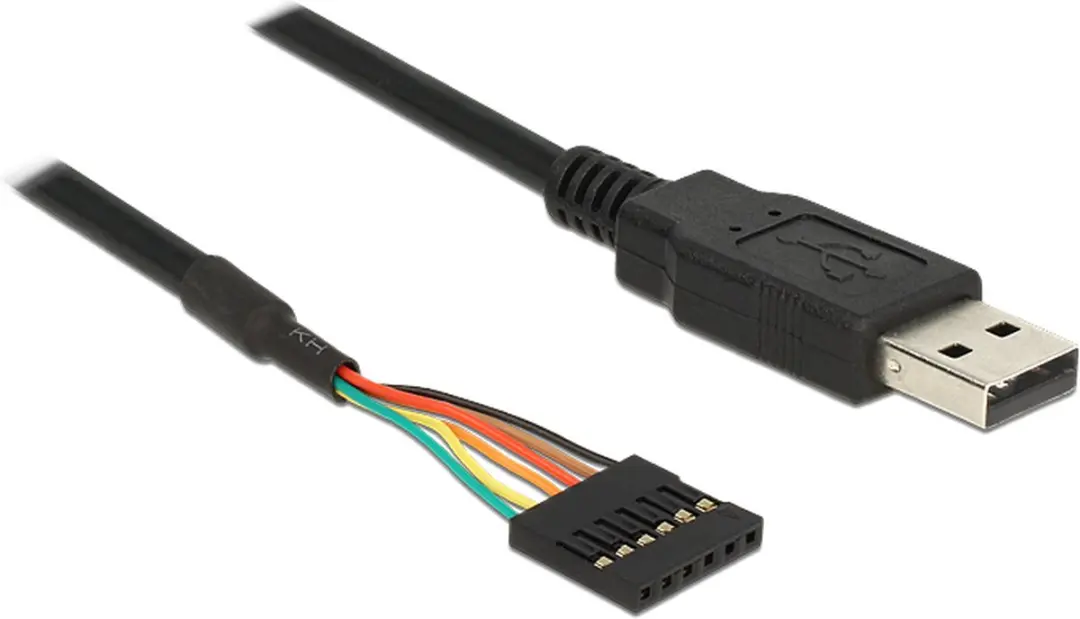 Delock USB 2.0 naar TTL 6 Pin Converter - 1.8m - Zwart